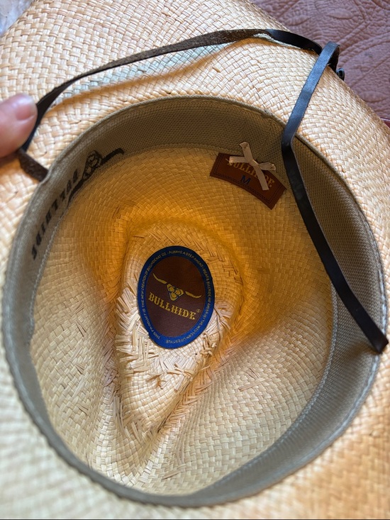 Straw Cowboy Hat with Star Concho - Tan - Picture 2 of 3